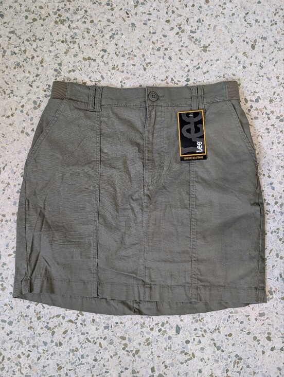 Lee Dresses & Skirts - NWT Lee Olive Utility Pencil Skort